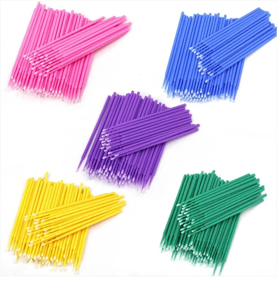 100 Pz/Bag Use And Drop Lash Eyelash Brush Removal Micro Brush MicroBrush Individual Eyelash Extension Supply Tool