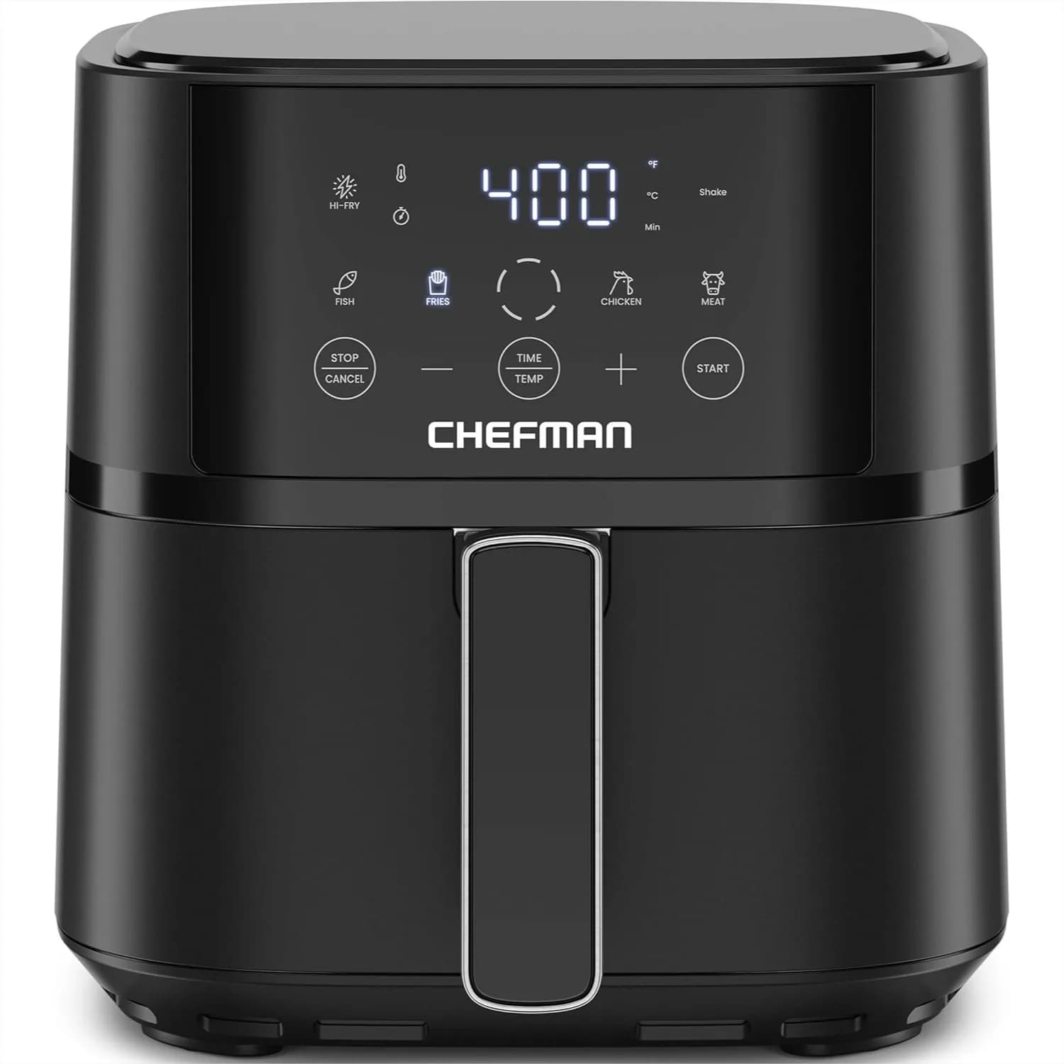 Friggitrice ad Aria Compatta da 4 QT, Touchscreen con 4 Preimpostazioni, Tecnologia Hi-Fry per Croccantezza Extra, Cestello Antiaderente, Lavabile in Lavastoviglie
