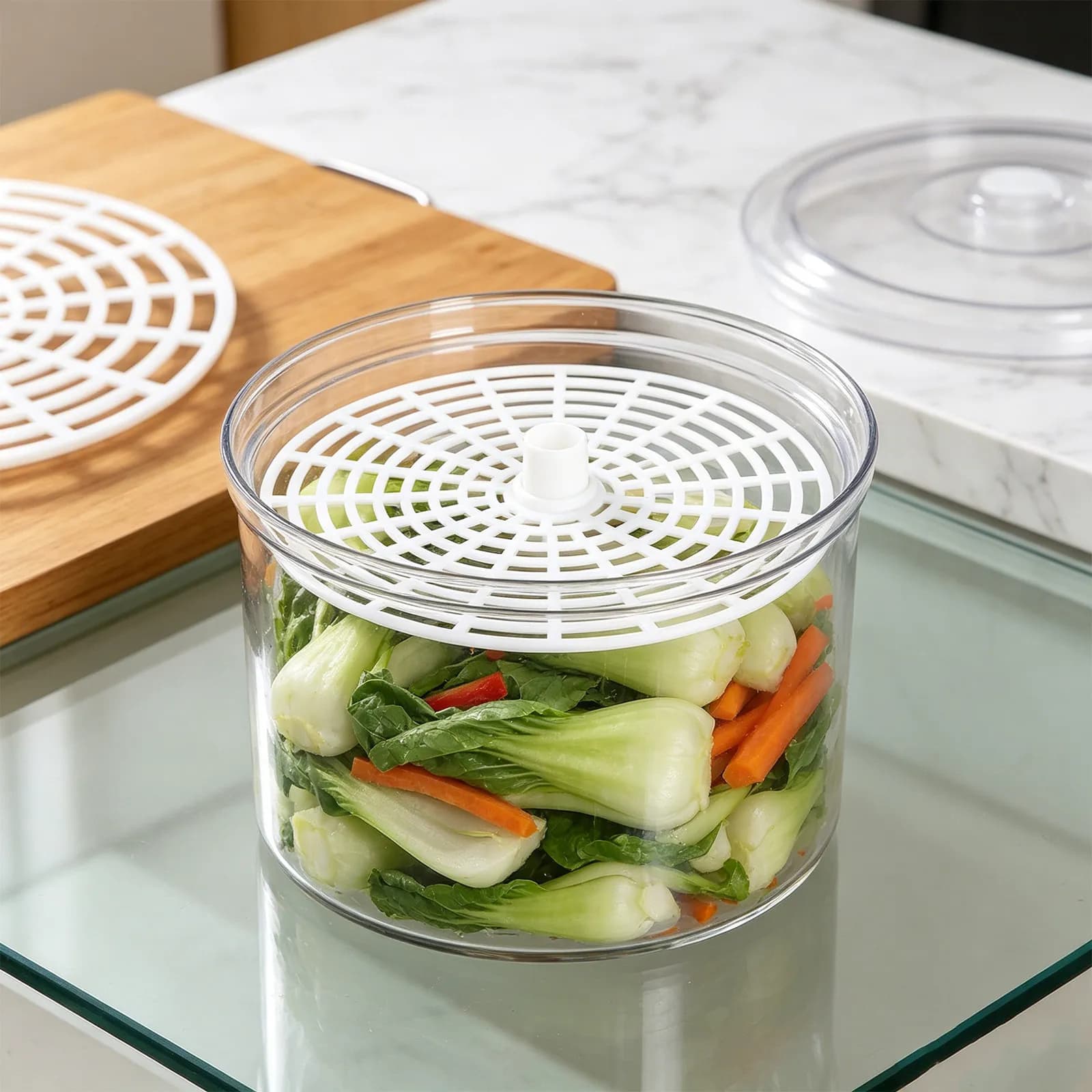 2Pcs Fermenting Weight Mesh Press Plate Round Pickle Jar Weight for Vegetable Fermentation Kimchi Sauerkraut Press Tool 20Cm