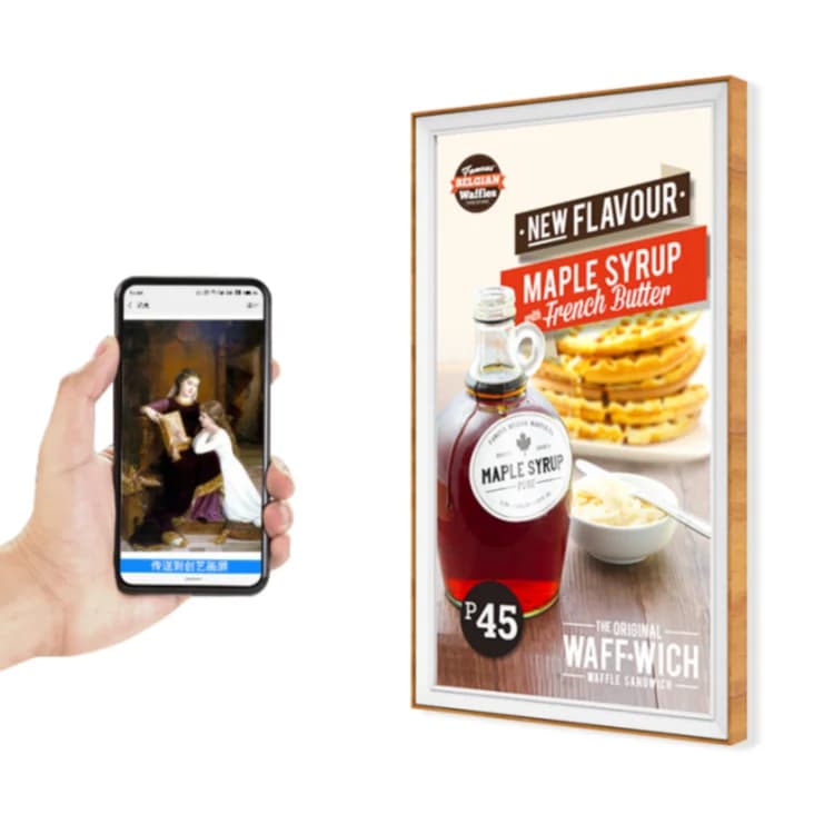 Cornice Digitale E-Ink da 32 Pollici con Lampada, per Foto e Video, con Funzione di Download