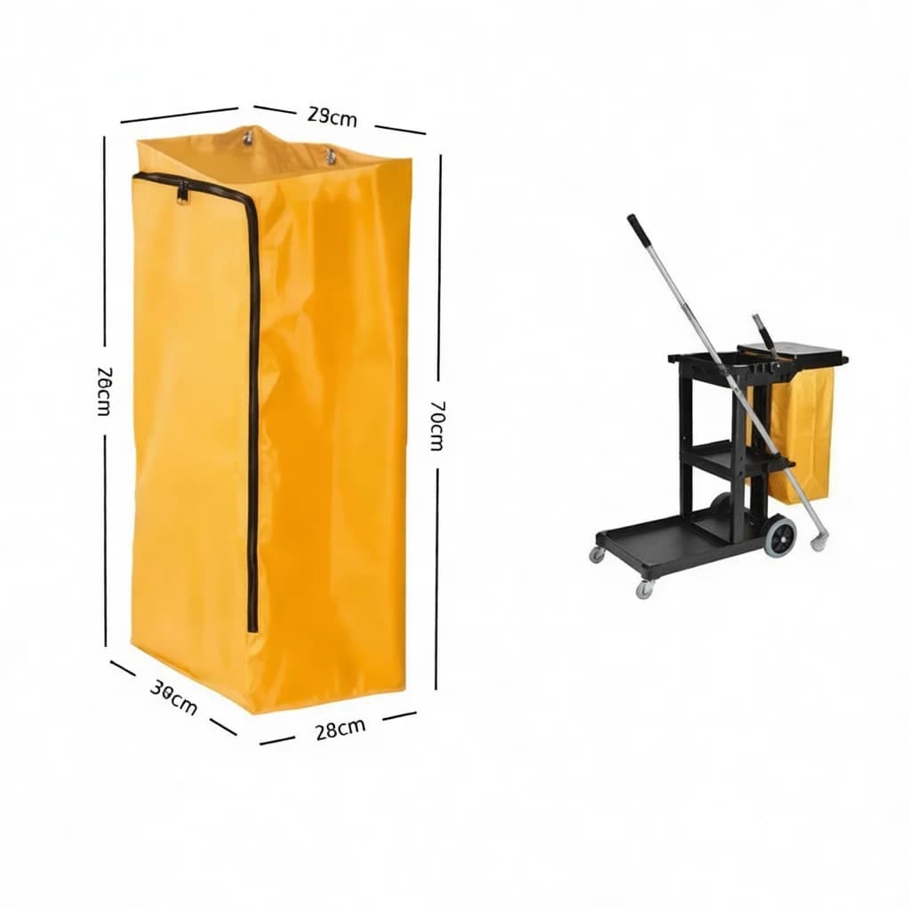 Professional Cleaning Utility Cart Bag Hotel Laundry Organizer Housekeeping Fabric Storage Sack For Commercial Trolley