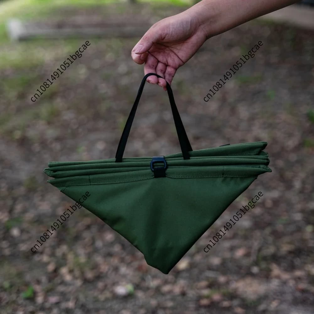 Camping Recycle Bin with Handle Outdoor Storage Box Large Capacity Portable Lawn & Leaf Waste Bag for Fishing Backpacker