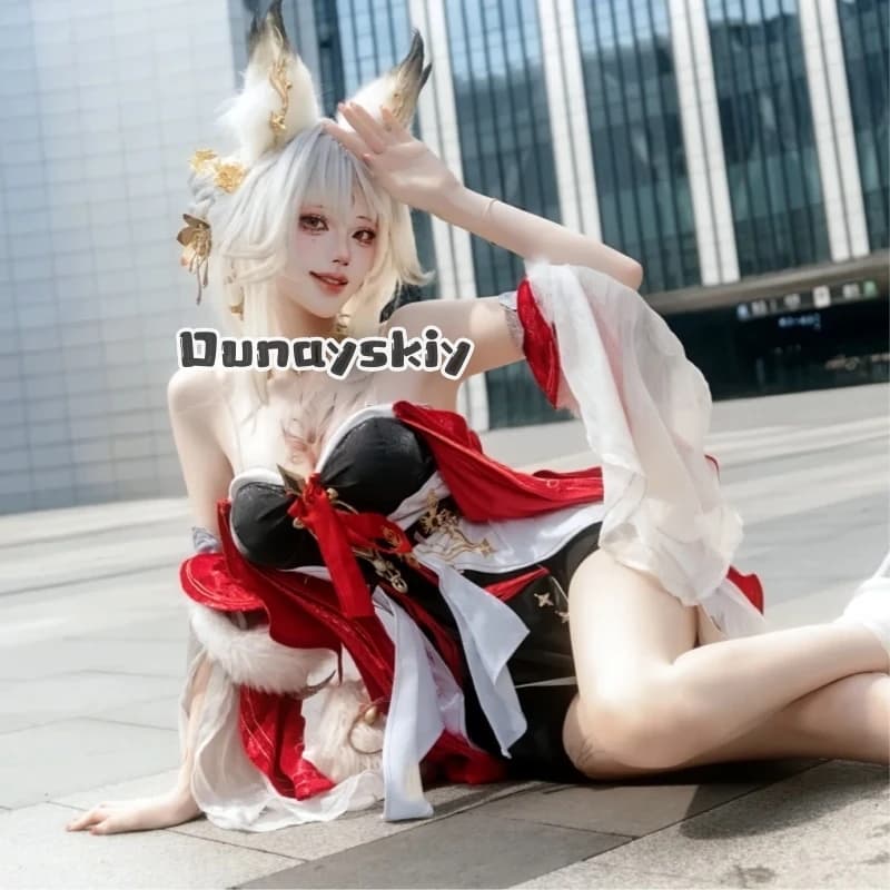 KS*17Wuthering Waves Xinyuehu Moonveil Fox Cosplay Costume New Female Game Character Full Outfit Halloween Accessories For Comi