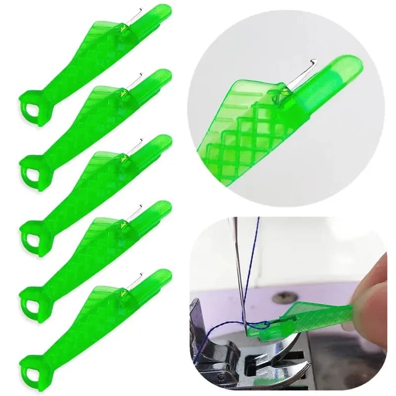 1/10/40pcs Quickly Auto Needle Threader DIY Sewing Tools Green Fish Threader Home Hand Machine Sewing Automatic Thread Device