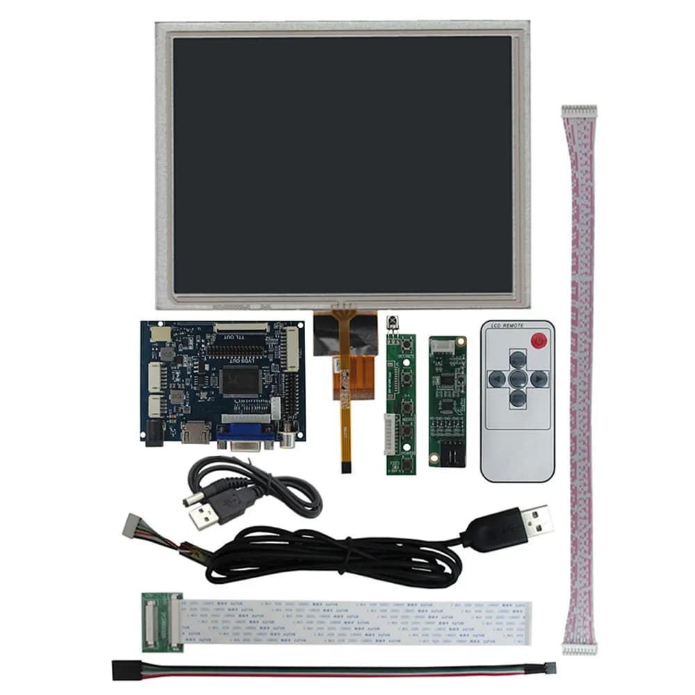 Schermo LCD IPS da 8 pollici 4:3 Digitalizzatore scheda di controllo driver VGA AV compatibile HDMI per kit monitor Raspberry Pi