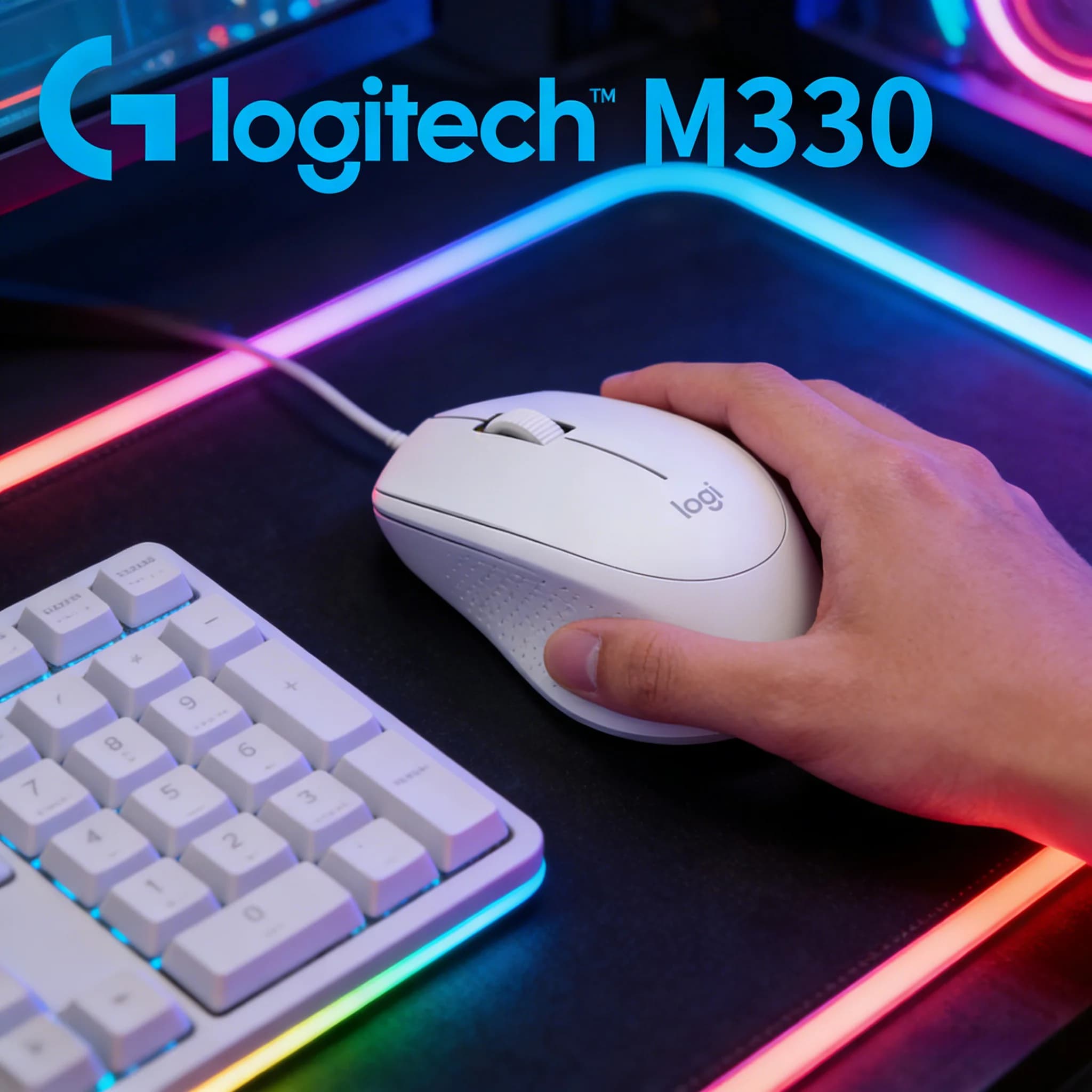 Mouse wireless Logitech M330 Silent Plus 1000 DPI 2.4G USB Plug and Play per Windows, Mac, Linux, PC, laptop, ufficio, uso domestico