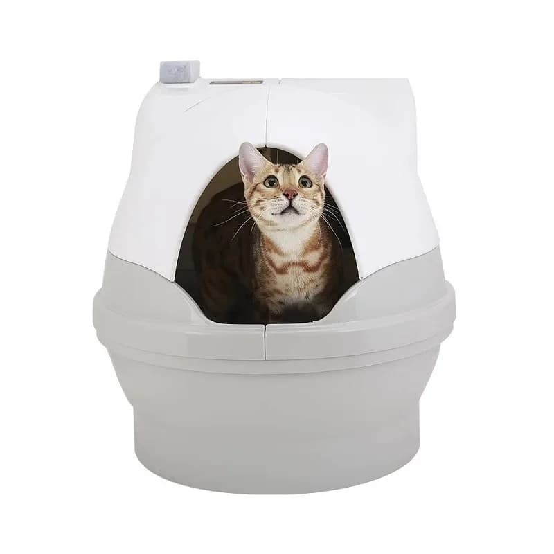 Lettiera automatica chiusa per gatti, toilette intelligente con deodorizzazione e lavaggio, fornitura elettrica per la pulizia dei gatti