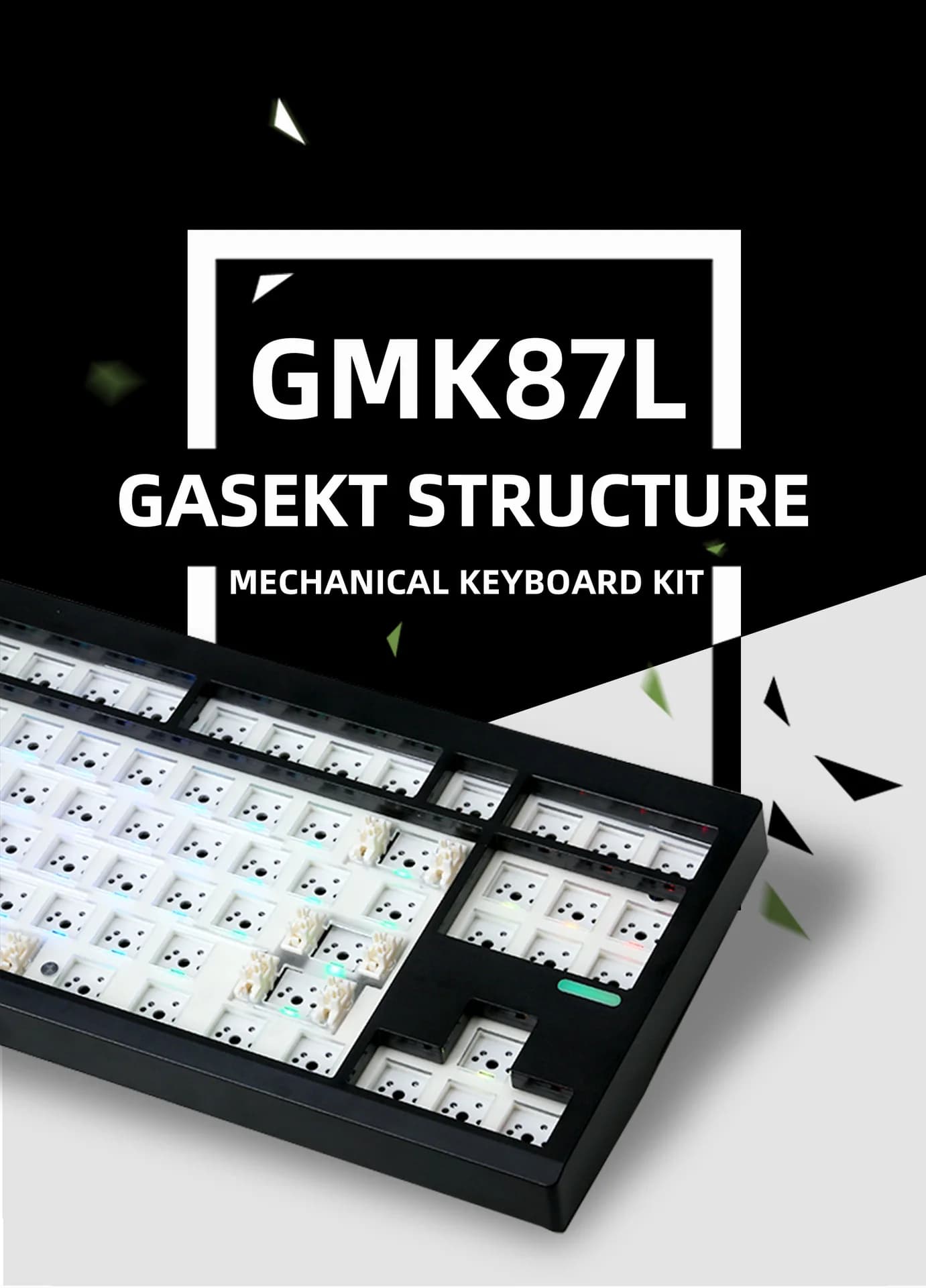 ZUOYA GMK87-L Customizable Bluetooth 2.4G Customizable Mechanical Keyboard Kit Wireless Supports RGB backlight hot swap