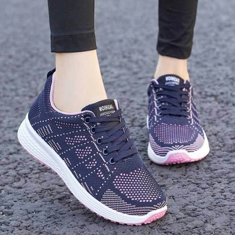 Scarpe da ginnastica casual con plateau da donna Scarpe da corsa traspiranti in mesh Scarpe da tennis sportive estive robuste Scarpe vulcanizzate di lusso