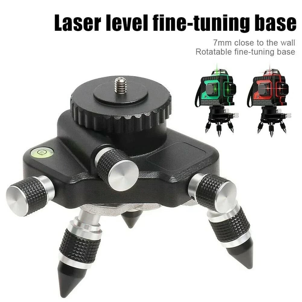 Staffa per treppiede per livello laser Grado di base rotante Regolazione fine Misuratore di regolazione fine Supporto per treppiede Strumento di supporto per livello laser