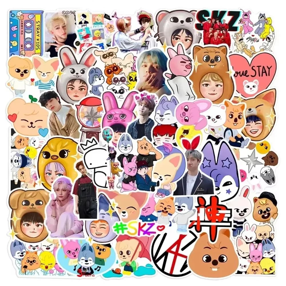 Adesivi Stray Kids Skzoo, Gruppo Musicale Pop Stray Kidd, Nuovo Album, Adesivi Decorativi per iPad e Tazze, Regalo