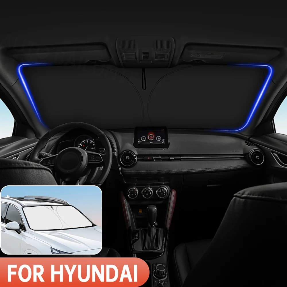 Parasole per Parabrezza Auto Hyundai Santa Fe 2013-2021 2022 2023, Protezione UV per Finestrino Anteriore, Accessori Interni