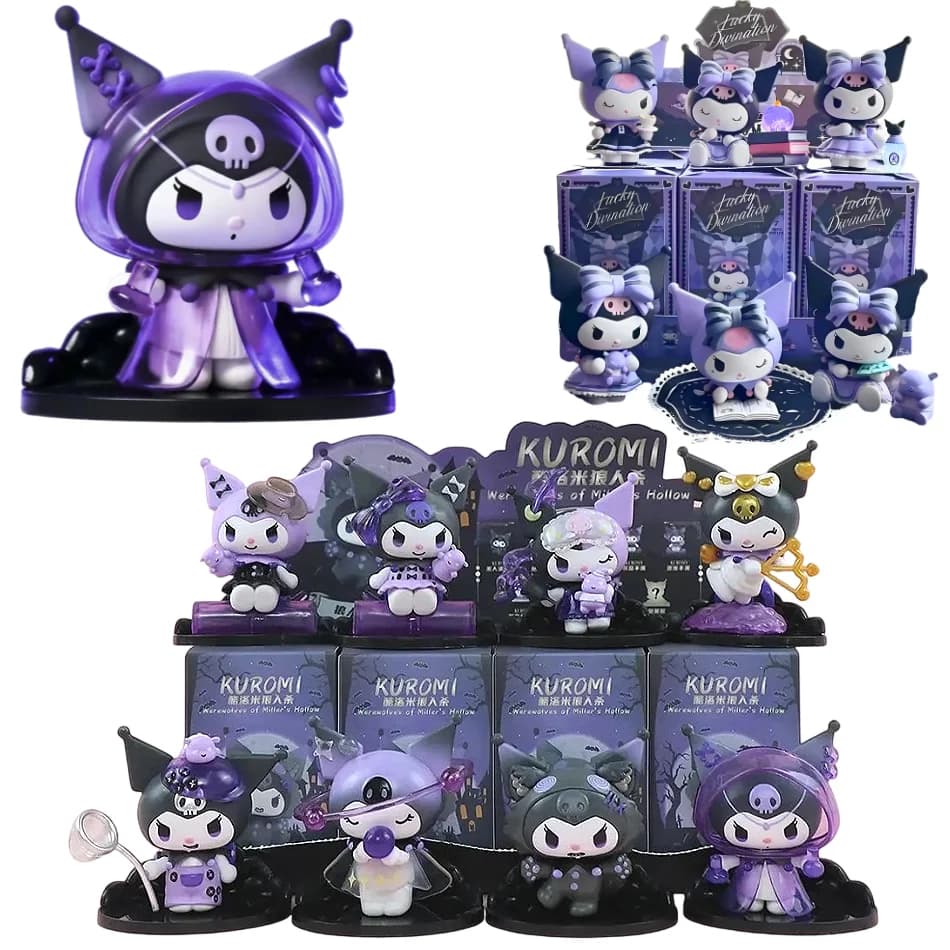 Sanrio Blind Box Cartoon Kuromi Doll Lucky Divination Anime Series Action Figure Model Doll Child Toy Desktop Decor Gifts