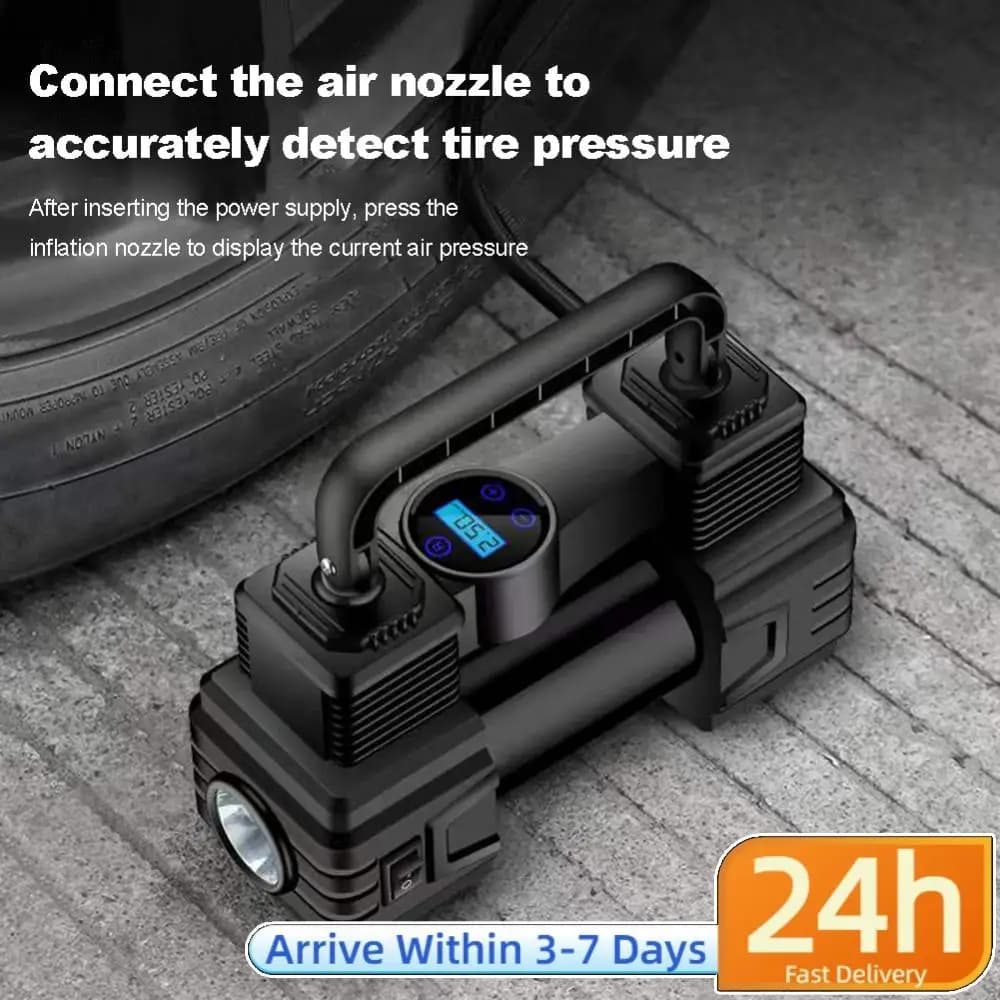 Compressore Elettrico per Pneumatici 150 PSI 12V con Manometro Digitale, Pompa d'Aria Portatile per Auto e Veicoli