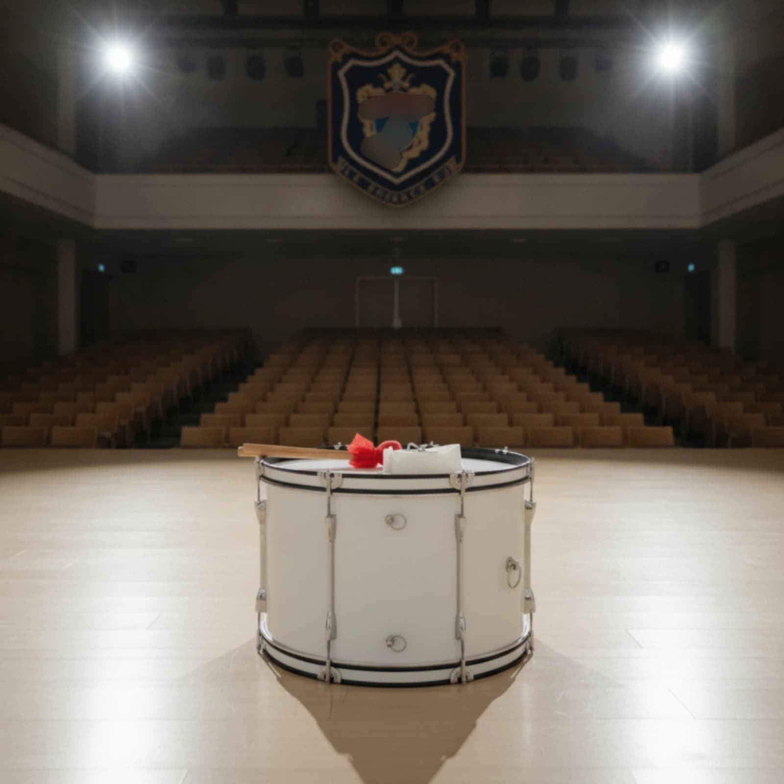 Marching Bass Drum with Strap Double-Sided Marching Bass Drum Heavy-Duty Padded for School Bands, Parades, Outdoor Performances