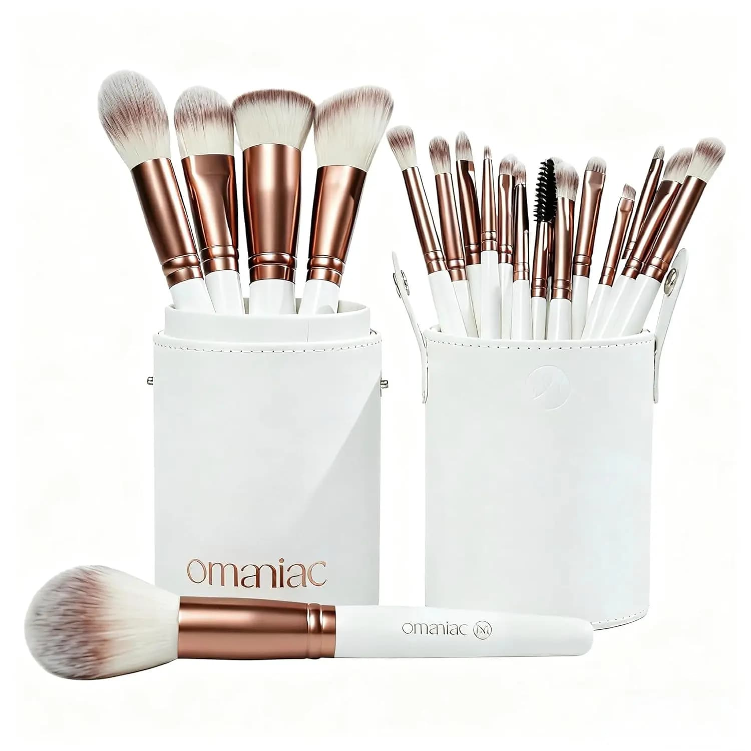 Set di 20 Pennelli da Trucco Professionali - Pennelli Sintetici Premium per Fondotinta, Ombretto, Sfumatura e Cipria con Custodia da Viaggio
