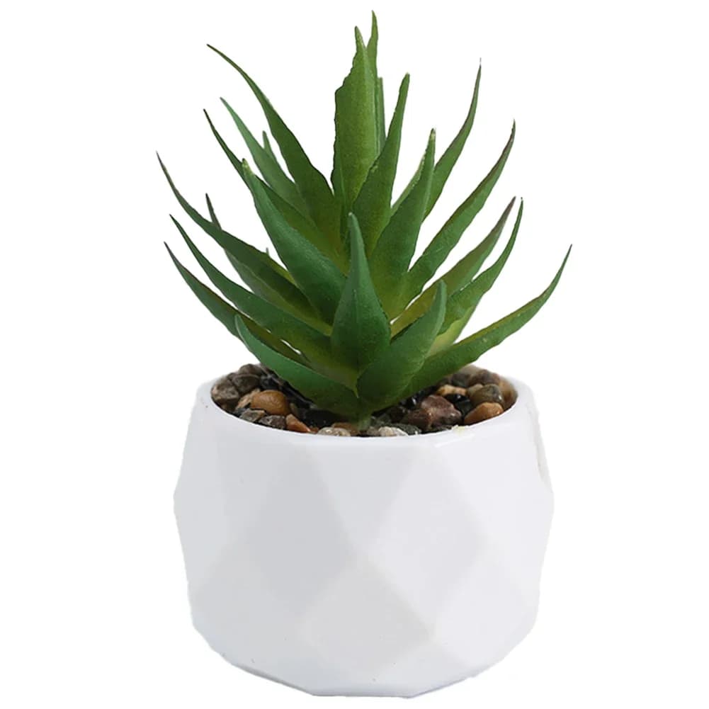 Bellissimo set di piante artificiali, base per piante succulente artificiali, diametro 4 cm, vaso decorativo, decorazione da scrivania, design elegante