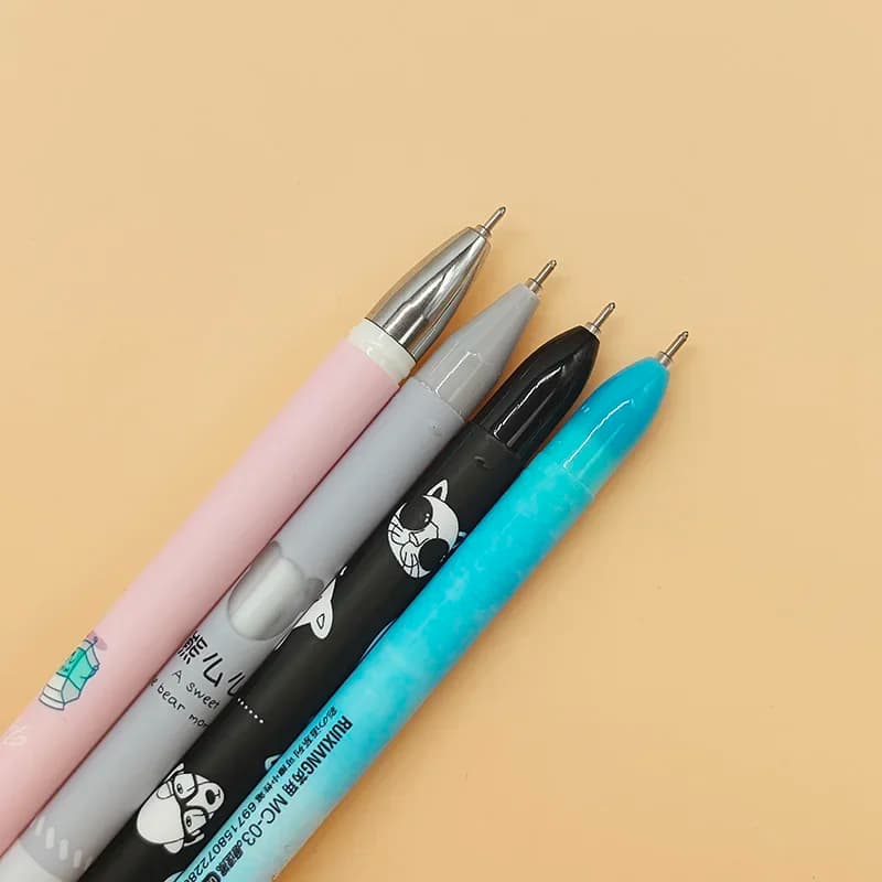 Penna gel 0,5 mm Blu Gel-inchiostro Proiettile/Punta dell'ago Ricarica Multi-modello Penna carina Cancelleria scolastica 10 pezzi