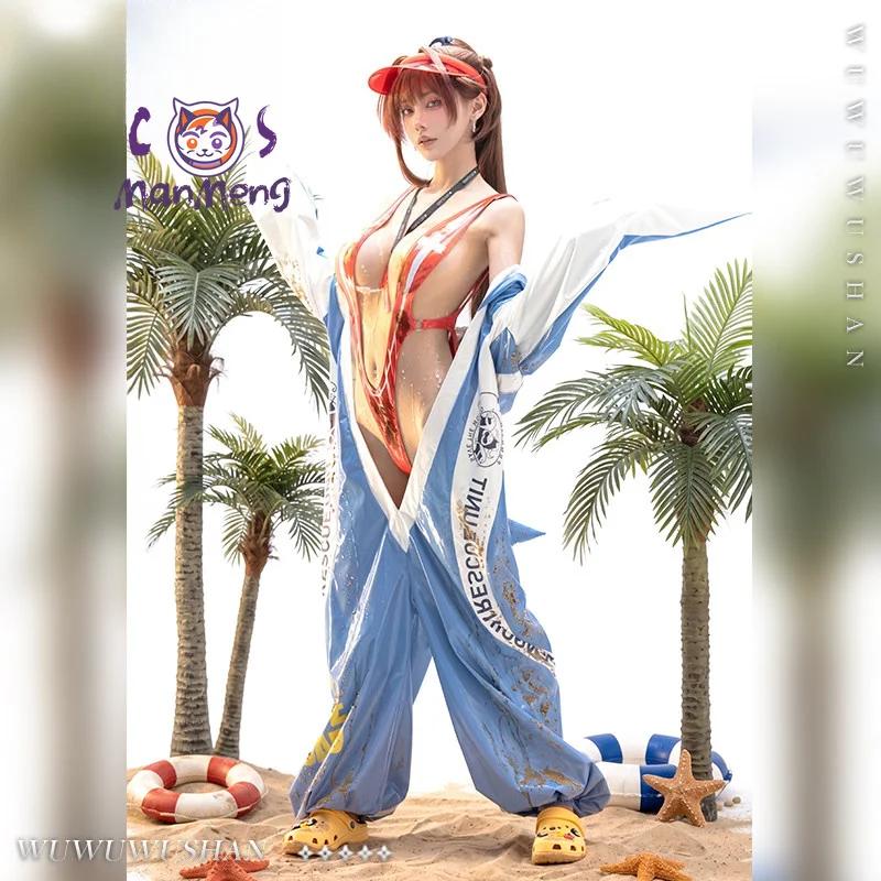 Marciana NIKKE Swimsuit Cosplay Costume Goddess of Victory Marciana Women's new sexy summer party beach bikini jumpsuit cloak