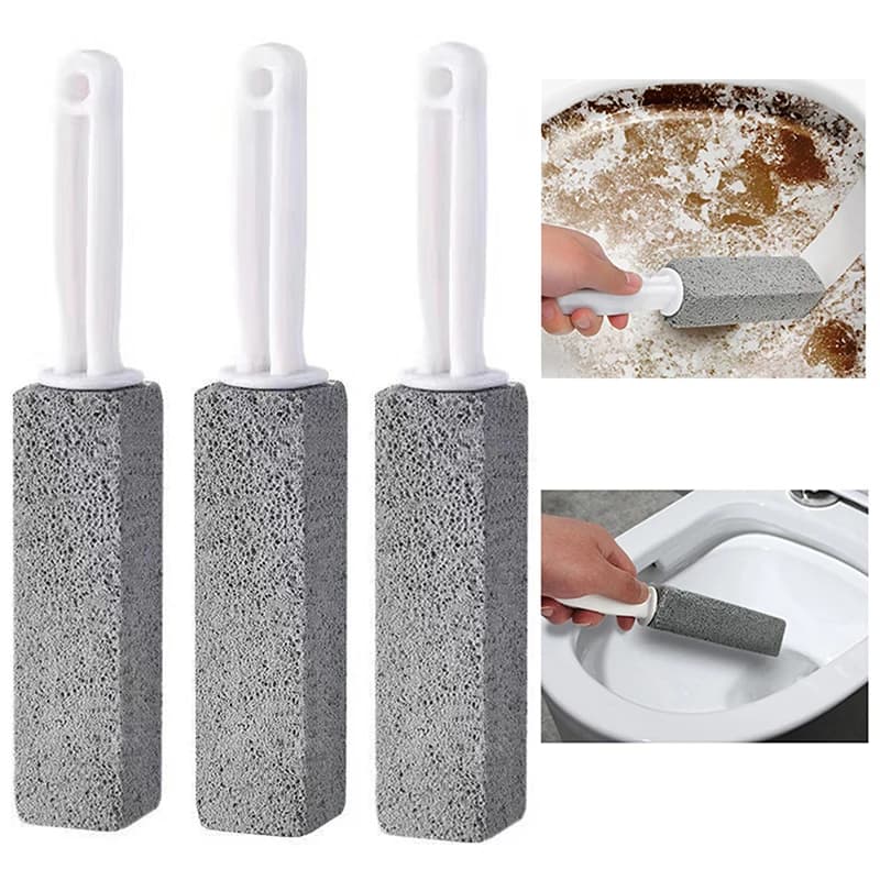 1PC detergente per WC pietra pomice naturale spazzola per WC pietra per pulizia rapida con manico lungo gadget da bagno