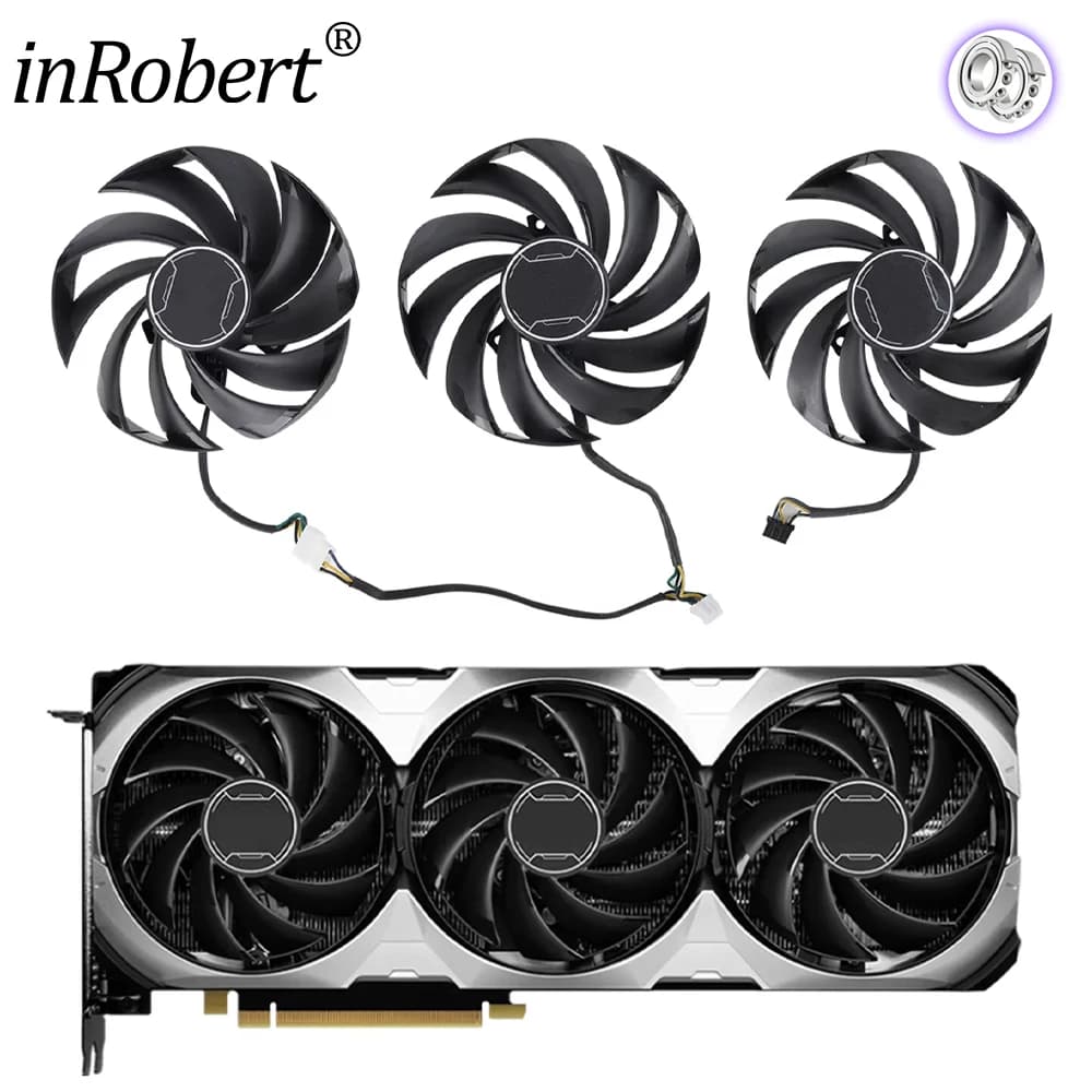 For MSI GeForce RTX 4080 4090 VENTUS 3X Replacement Graphics Card GPU Fan RTX4080 RTX4090 Video Card Fan Tow Ball Bearing
