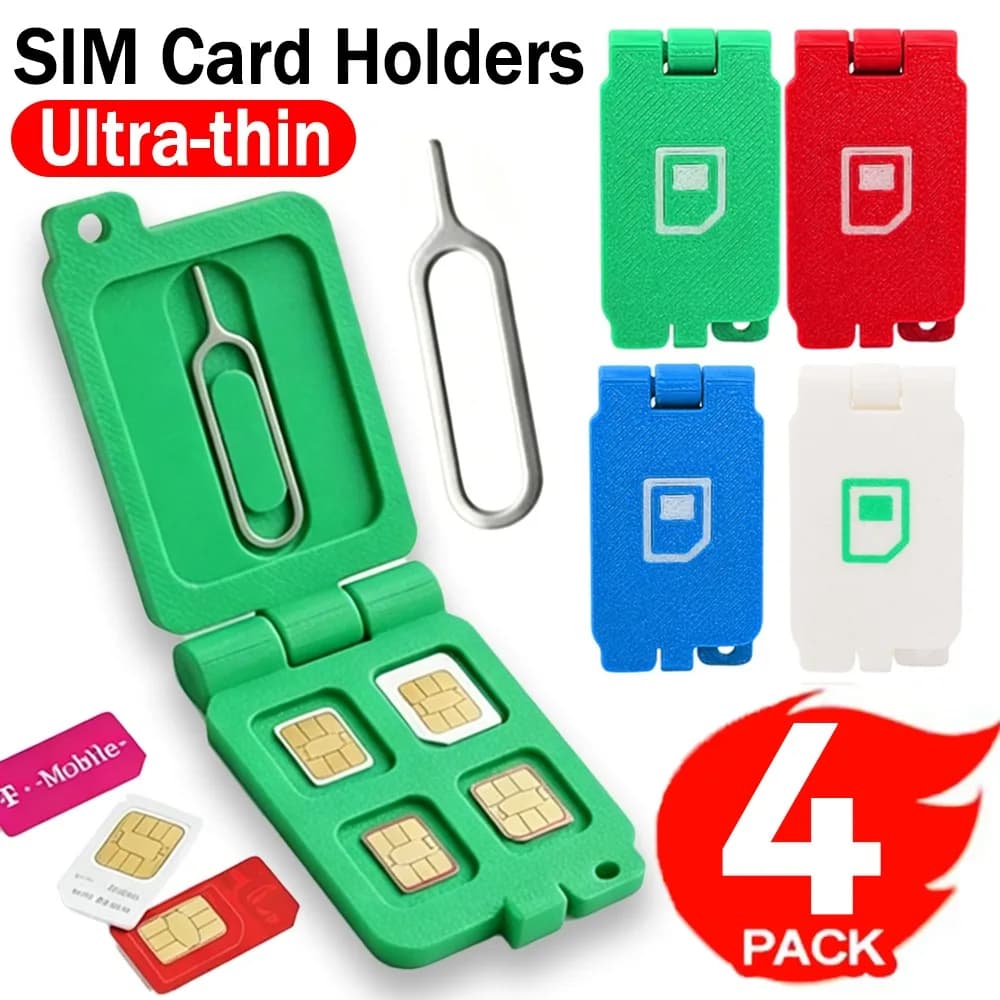 Kit Adattatore Universale per Mini SIM con Ago di Rimozione per Nano Micro SIM e Schede di Memoria, Custodia Porta Schede