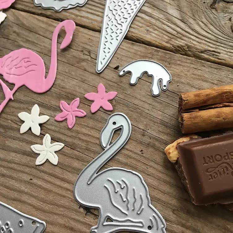 Piggy Craft metallo fustelle taglio fustella stampo gelato fenicottero Scrapbook mestiere di carta coltello stampo lama punzonatrice stencil muore