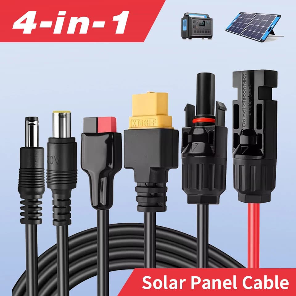Cavo per pannello solare da 1,5 m con connettori Anderson DC 5521 7909 XT60 per sistema di energia solare a energia rinnovabile