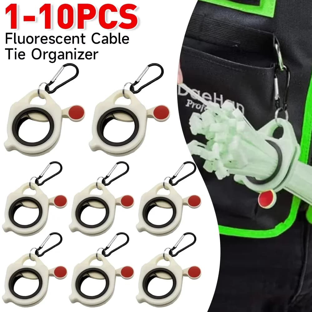 Fluorescent Cable Tie Organizer Storage Cable Tie Holder Portable Cable Tie Storage Tool Electrical Wire Tie Organizer