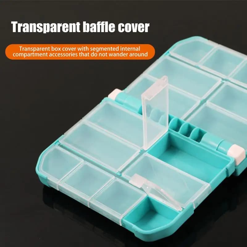 Heavy Duty Waterproof Fishing Tackle Box Customizable Compartments For Baits Hooks Outdoor Angling Storage Solution