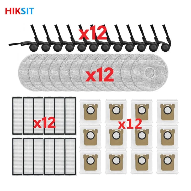 Accessories For ( Xiaomi Robot Vacuum H40 / OV51 ) Vacuum Cleaner parts Main Side Brushes Mop Cloths Filters Dust Bags