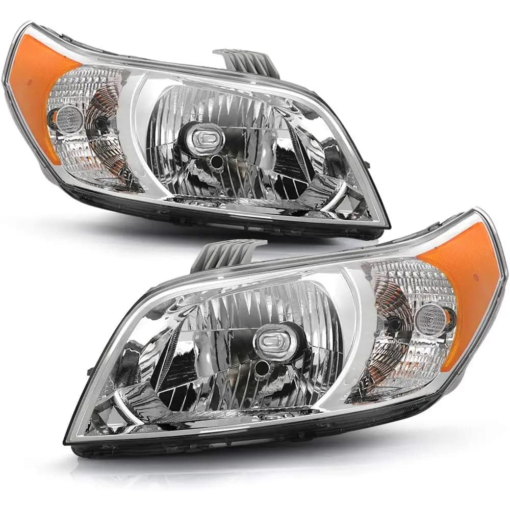 Fari anteriori cromati stile OE di fabbrica per Chevy Aveo5 2009-2011, set di ricambio sinistro+destro
