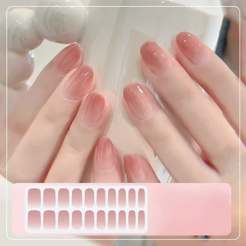 20 punte Cat's Eye Flash Semi-Curente UV Semi-Cottura Adesivo per unghie Strisce per smalto Copertura completa Decorazioni per unghie in gel
