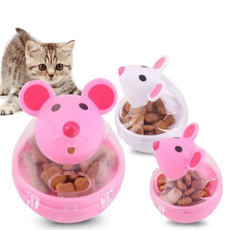 Nuovo Distributore di Cibo per Gatti a Forma di Topo, Giocattolo Interattivo per Addestramento e Divertimento, Ciotola Dispenser per Gatti e Gattini, Accessori per Animali Domestici