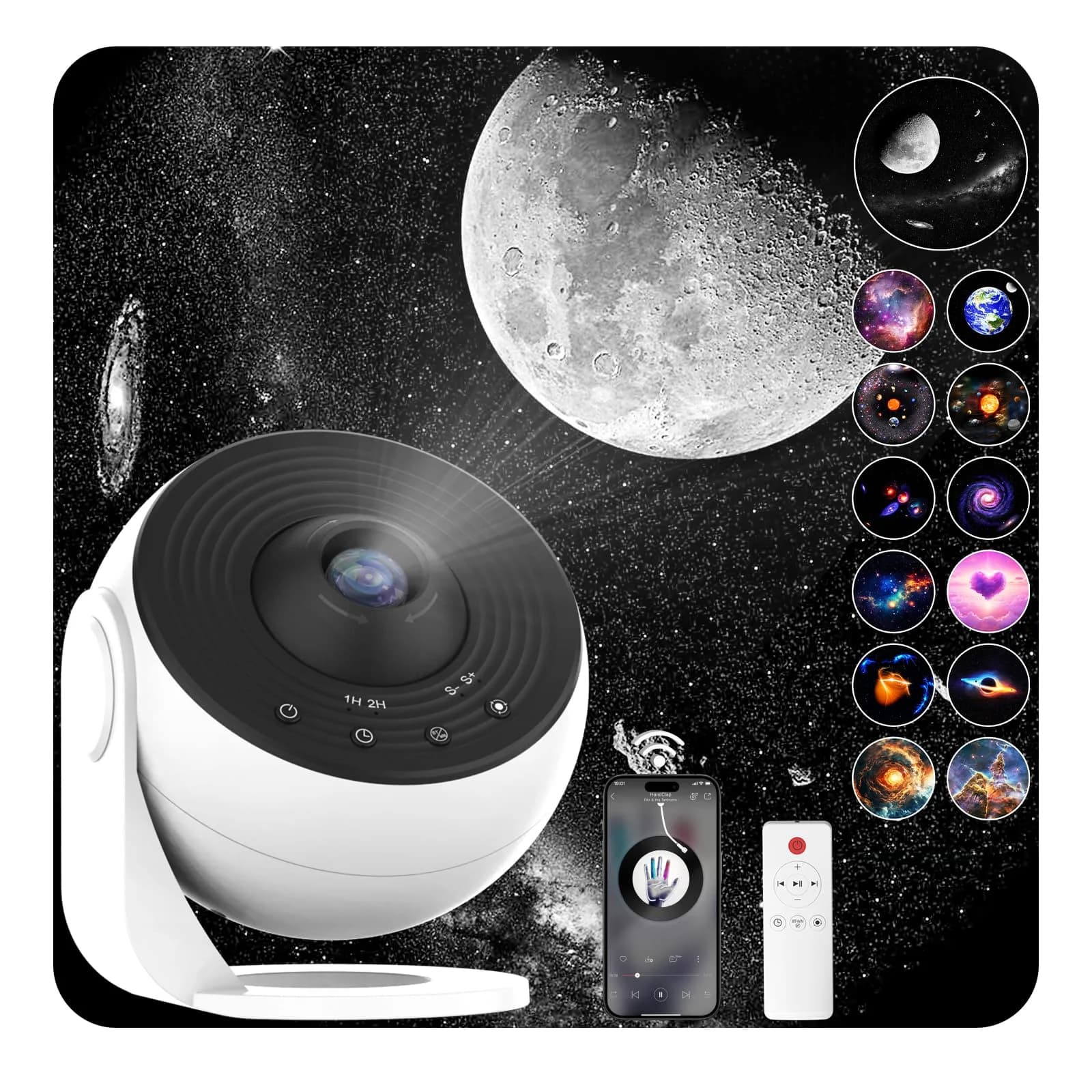 Proiettore planetario 1PC per camera da letto Versione Pro Proiettore Galaxy Star con telecomando Funzione Bluetooth per bambini Adulti