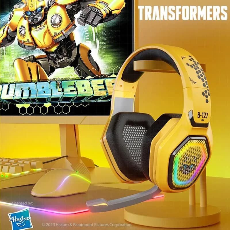 TRANSFORMERS TF-G01 Bluetooth 5.3 Gaming Wired Headset low latency long life with microphone earphones music choice headphones
