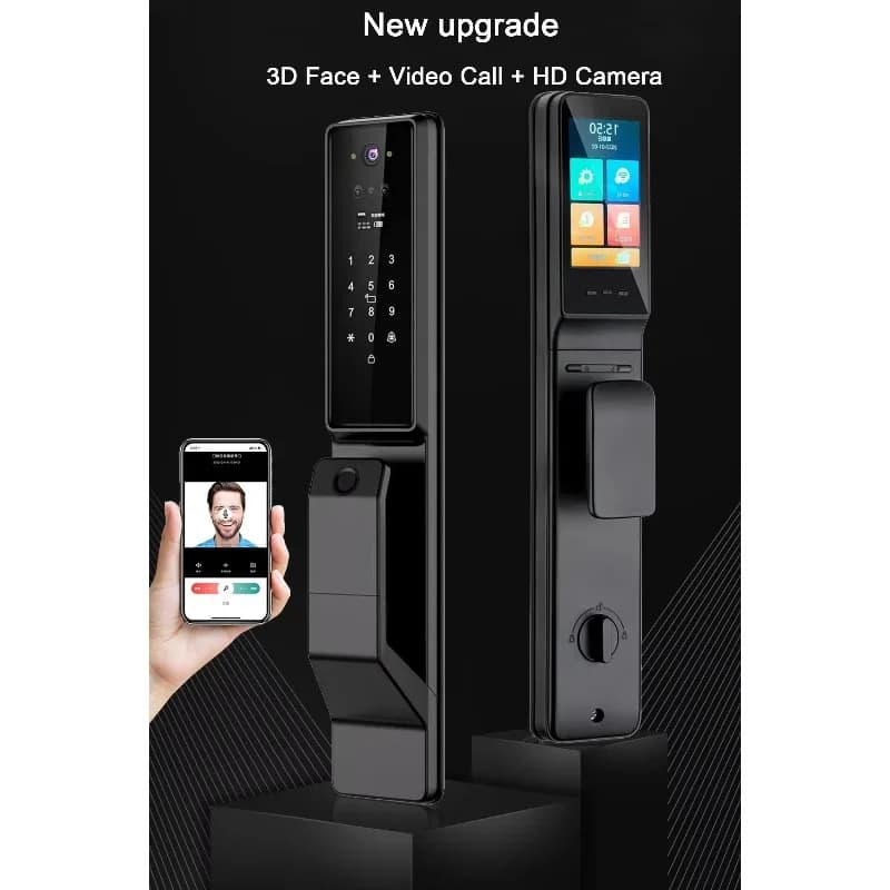 Nuova Serratura Intelligente Tuya T31 2025 con Riconoscimento Facciale 3D, Video in Tempo Reale e Telecamera HD Integrata, Serratura Intelligente WIFI Tuya