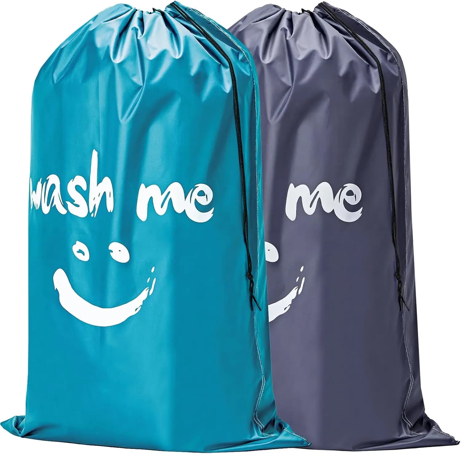 Borsa da viaggio XL per bucato, contiene 4 carichi, in nylon antistrappo, chiusura con coulisse