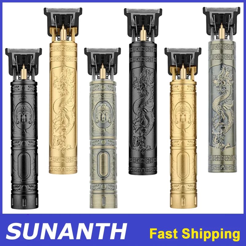 T9 Beard Trimmer Cordless Hair Clipper for Men 4 Guide Combs Brush USB C Charging Cable Fast Charge Shaver Groom Tool