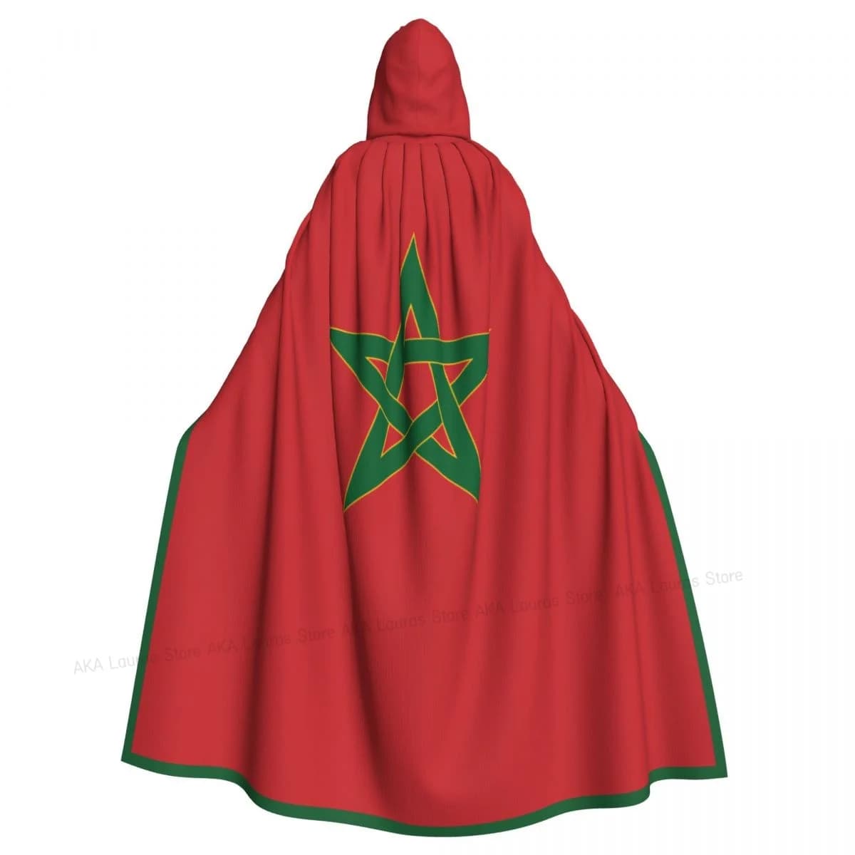 Mantello da vampiro per adulti Abito con cappuccio Mantello del Marocco di Halloween Cosplay a figura intera