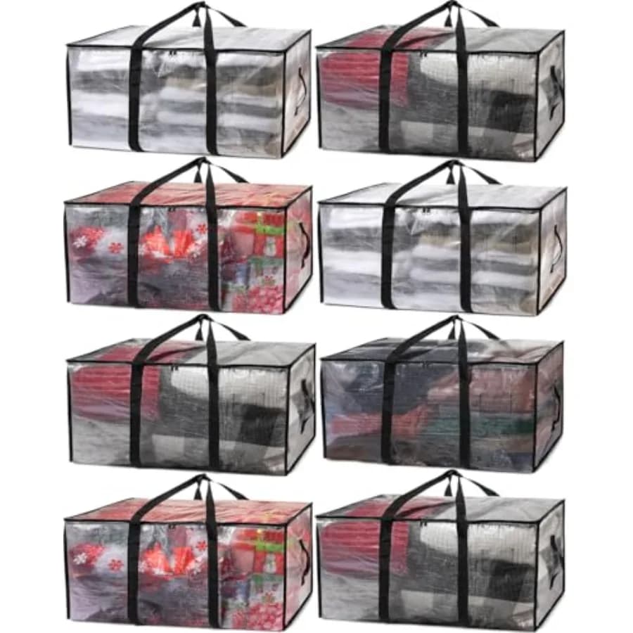 Heavy Duty Moving Bags or Storage Bags Storage Bins with Lids, Large Moving Boxes with Back Straps and Zippers ing Bags and Mov