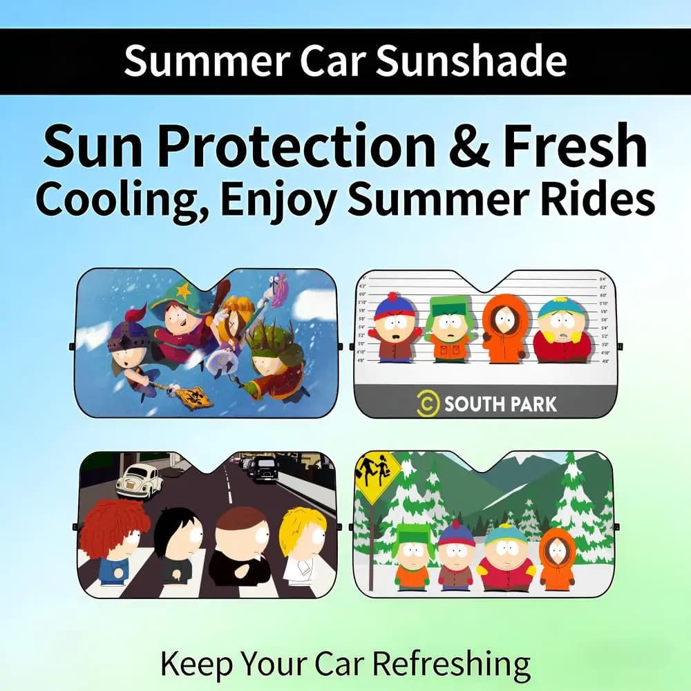 Parasole Retrattile per Parabrezza Auto South Park, Protezione UV
