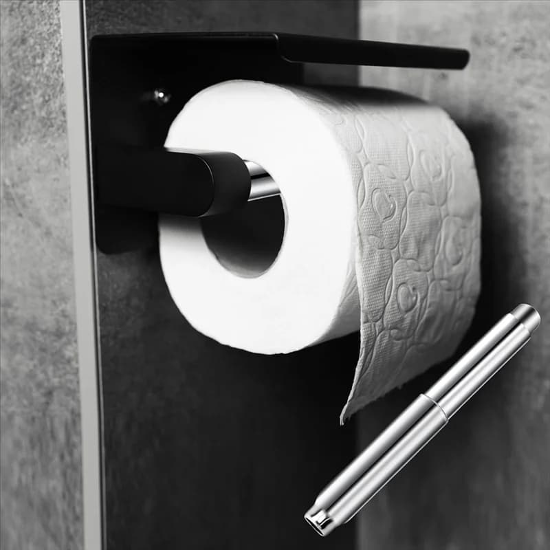 8 pezzi porta carta igienica asta di ricambio porta carta igienica in acciaio inossidabile porta carta igienica rullo caricato a molla-B61B