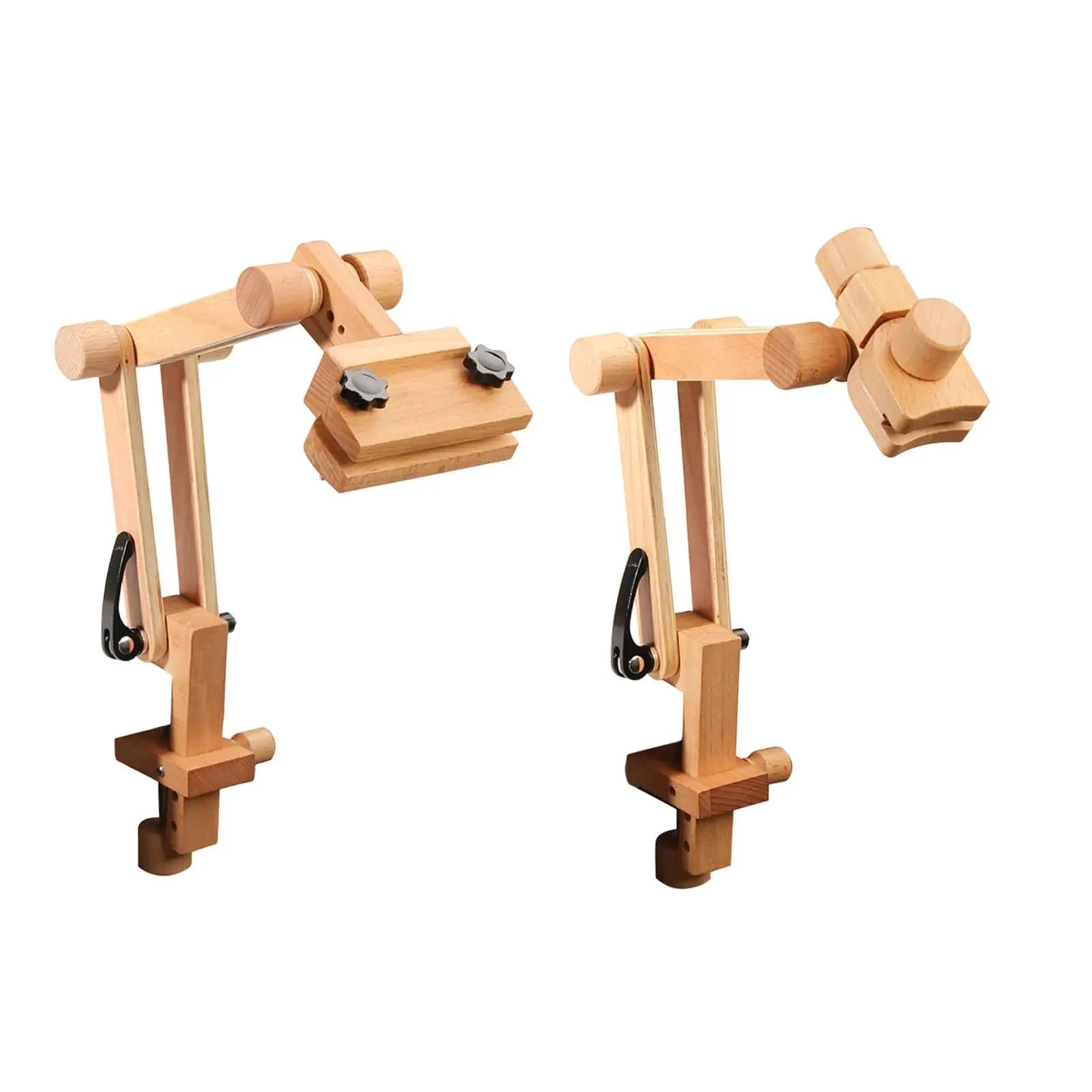 Support for swivel embroidery frame Wooden embroidery rings table tool for cross stitch sewing