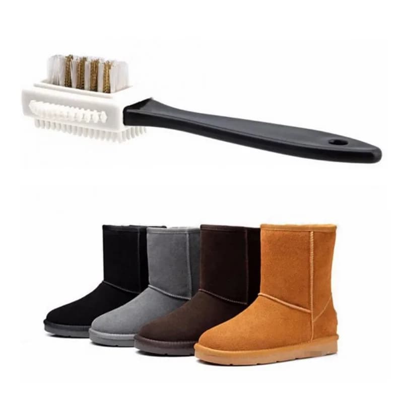 Strumenti e accessori per la pulizia della casa Spazzola per scarpe in plastica a forma di S per scarpe da neve in pelle scamosciata Pulizia su 3 lati