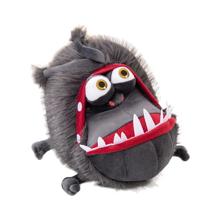Nuovo Peluche Gru Dog da 25 cm, Bambola di Peluche con Bocca Grande, Giocattolo Cane Malvagio Kyle, Simpatico Cane Rosa con Pelo Lungo, Giocattolo di Peluche per Amanti dei Cani