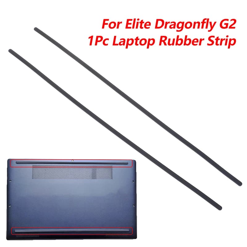 Striscia adesiva in gomma per laptop, 1 pezzo, per la parte inferiore della custodia, per HP Dragonfly serie G2, tappetino antiscivolo, striscia per piedini.
