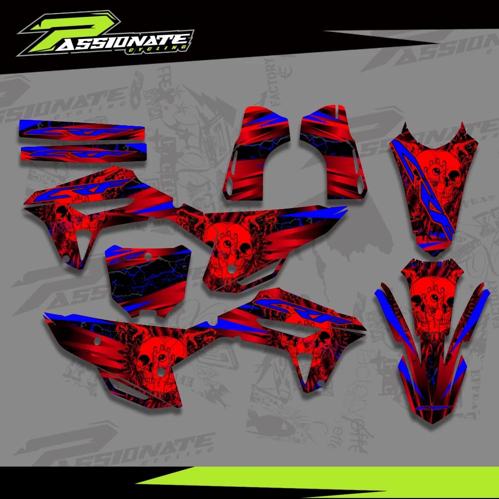 Per HONDA CRF 250R CRF250R 2022 2023 2024 CRF 450R CRF450R 2021 2022 2023 2024 Grafica Decalcomanie Adesivi Numero Personalizzato Nome