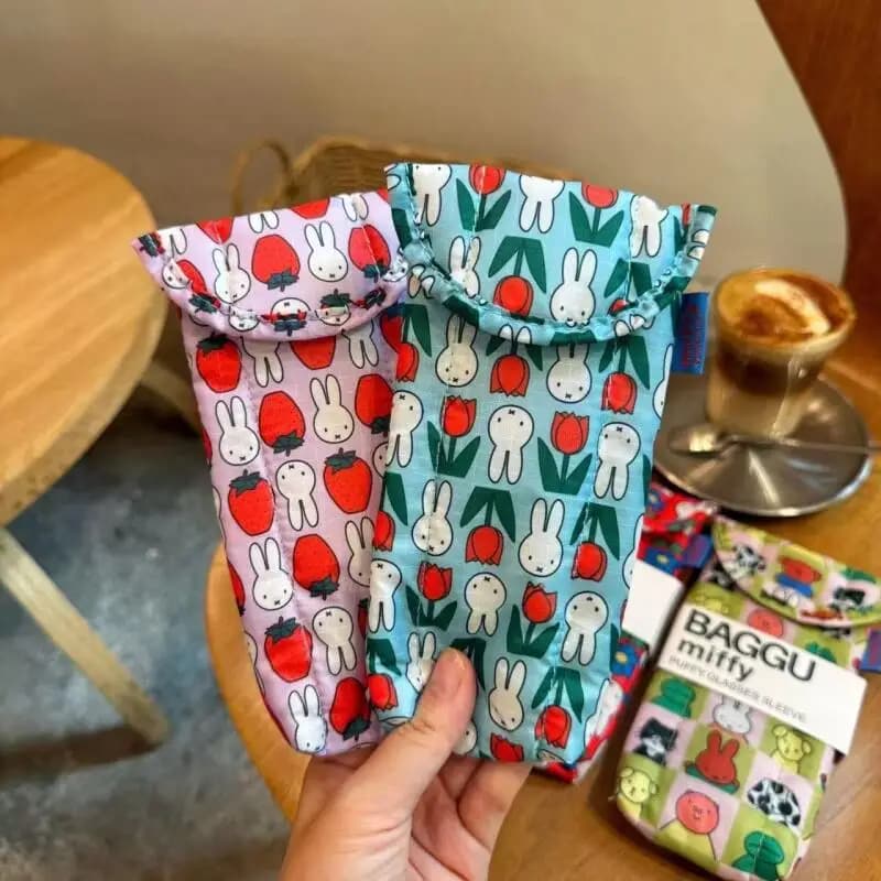 Cartoon Miffy Glasses Storage Bag Cute Rabbit Sunglasses Kawaii Sunglasses Protective Bag with Magnetic Attraction Gift Toy