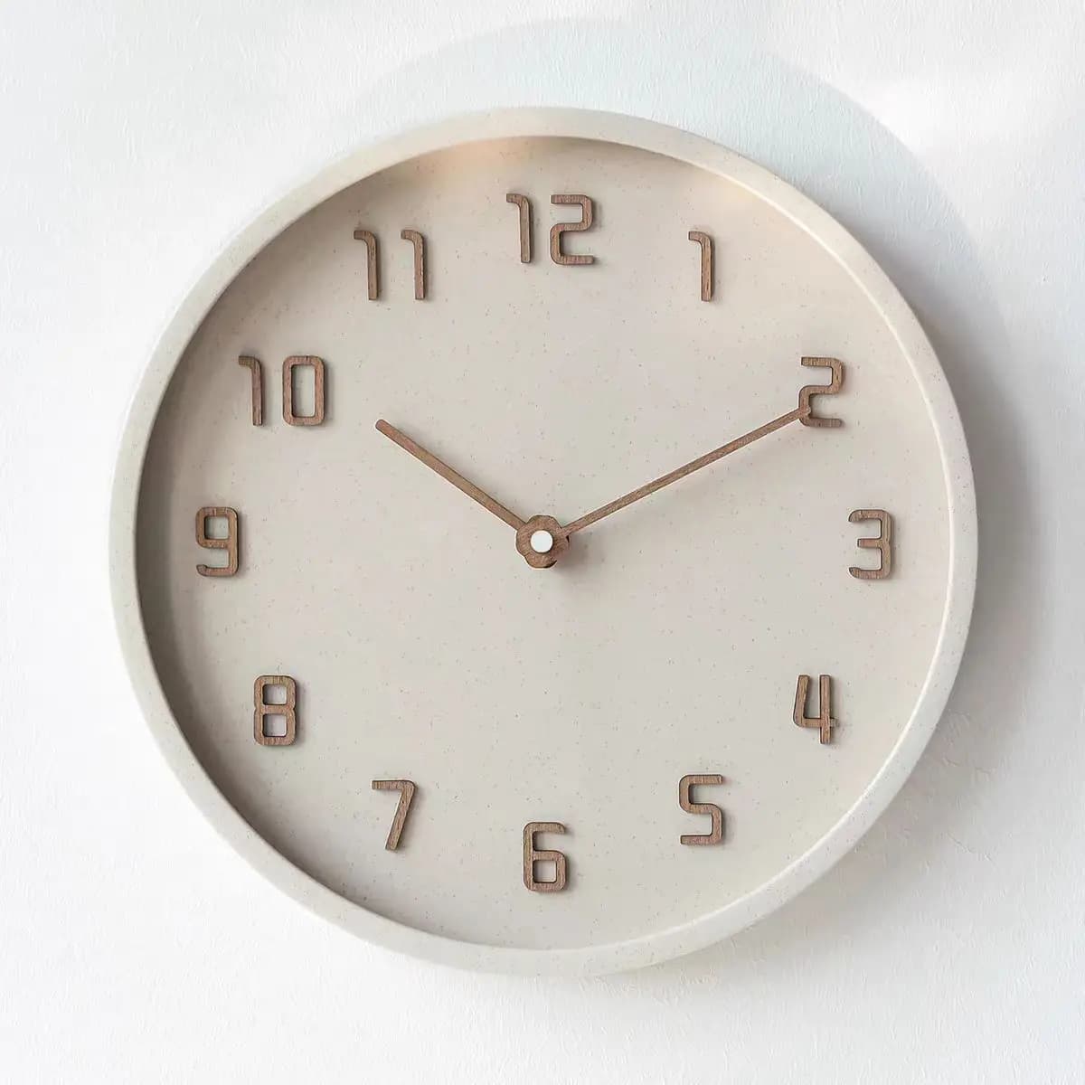 MJK Wall Clock, 2026 New Style, Silent Non-Ticking, Simple Modern Design, Home Decor, Punch-Free Quartz Clock